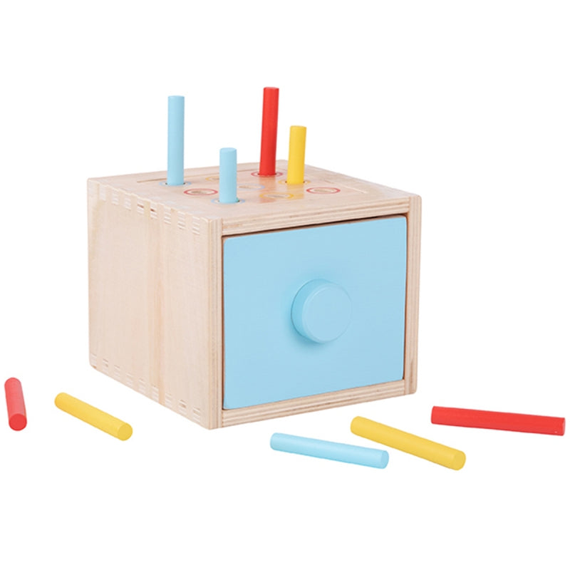 WOOPIE GREEN Houten Wortel 4-in-1 sorteerspel - Educatieve Lade - Montessori speelgoed -FSC