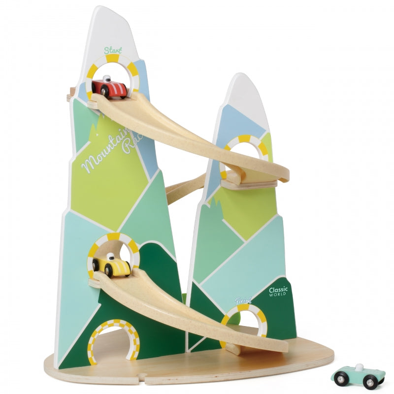 CLASSIC WORLD Houten Racebaan met thema berglandschap