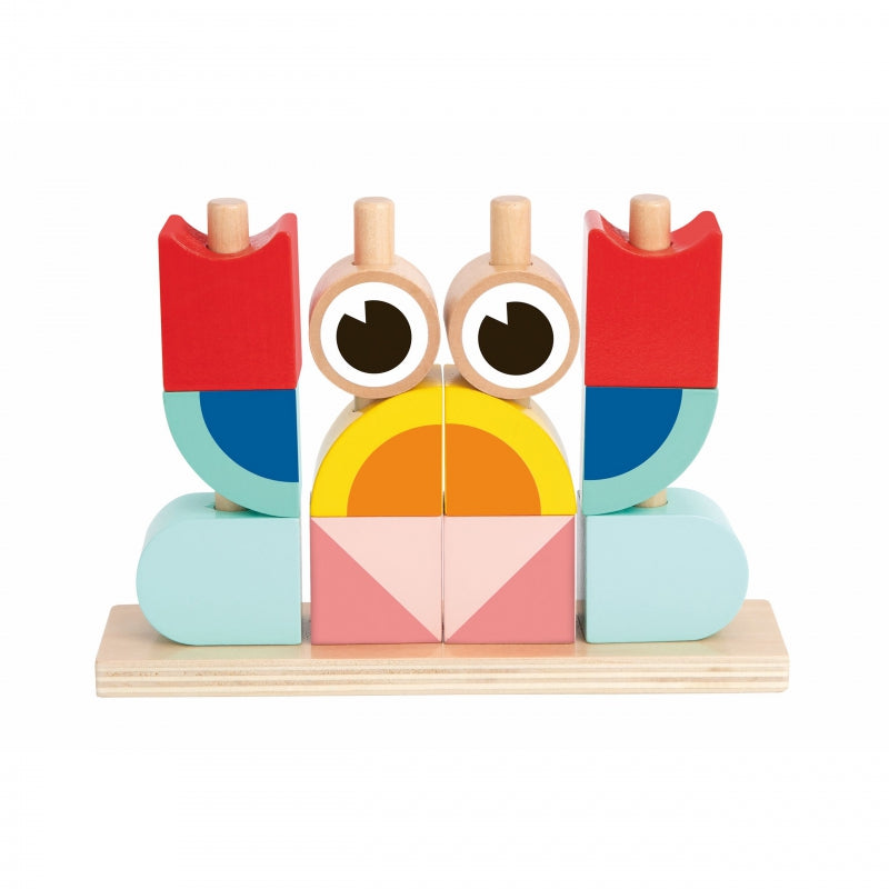 TOOKY TOY Creatieve houten 3D-ruimteblokken krab