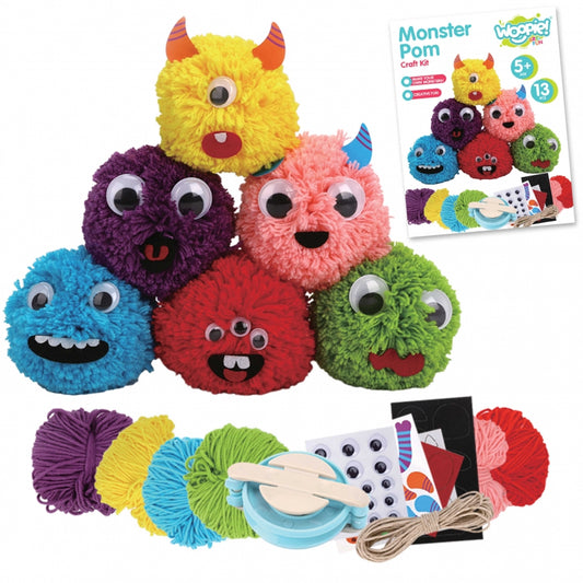 WOOPIE ART&FUN Creatieve Set – Maak je Eigen Monster Pompon