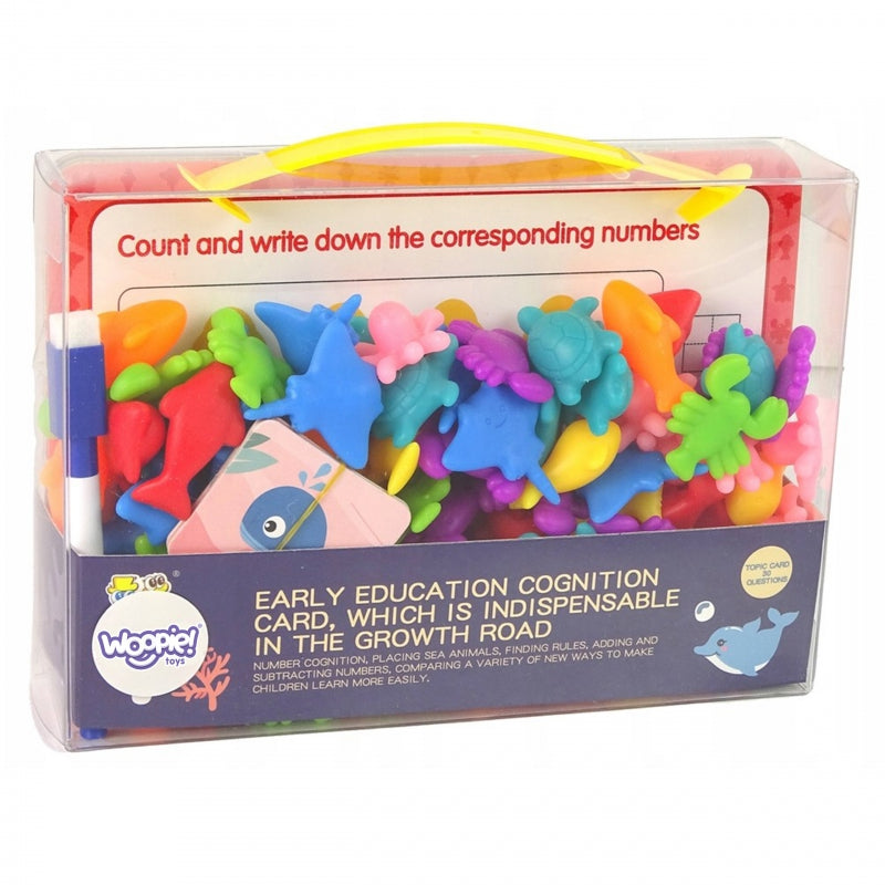 WOOPIE Leer kleuren, tellen en Engels, Zee-thema 111 stuks -  Educatief Montessori speelgoed