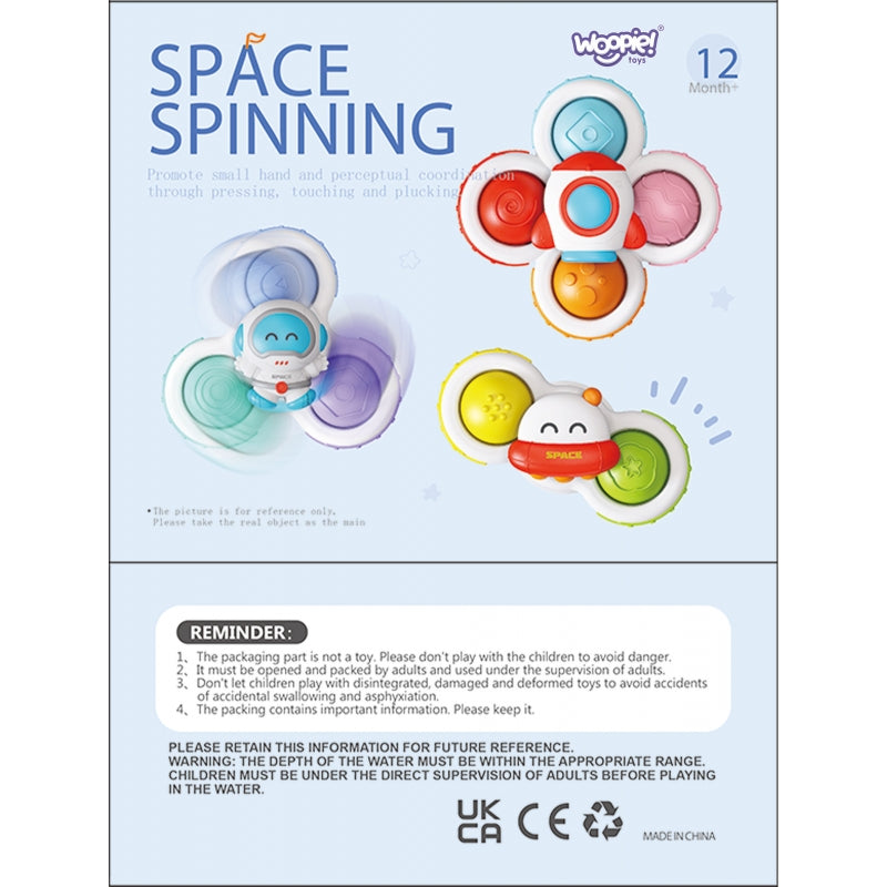 WOOPIE BABY Sensorisch Speelgoed Fidget Spinner – Raket, Alien & Ufo – 3 stuks