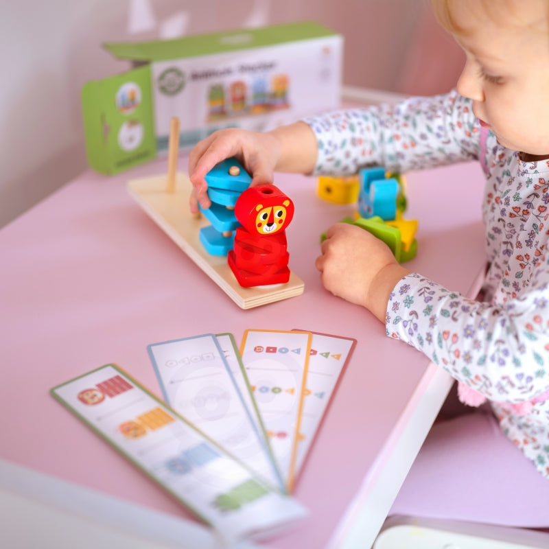 WOOPIE GREEN Puzzel Dierentoren voor kinderen 27 stuks - FSC - Montessori Speelgoed