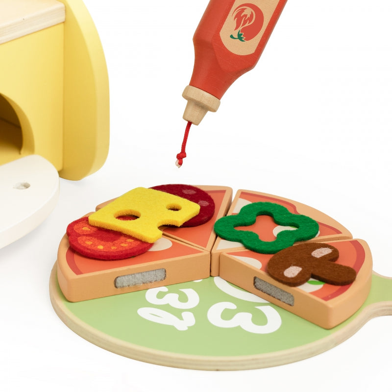 CLASSIC WORLD Houten Speelgoed Pizzaoven - Oven Pizza 3+ FSC
