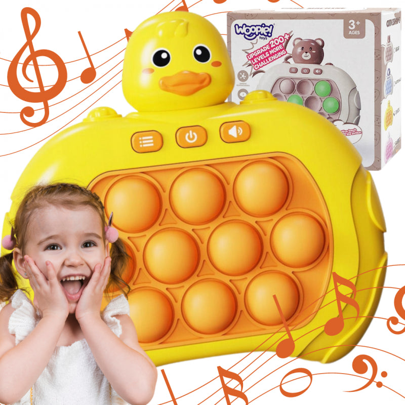 WOOPIE Electrische Fidget POP IT spel, Interactief, Antistress & Behendigheid eend