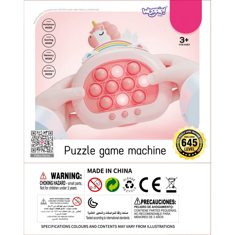 WOOPIE Elektrisch Fidget Pop It Spel - Antistress in de vorm van een Eenhoorn