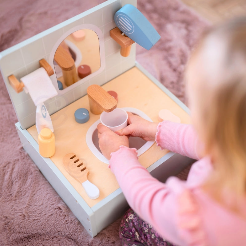 TOOKY TOY Houten speelgoed Toilet Badkamer met Accessoires