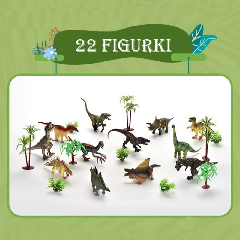 WOOPIE Speelgoed Dinosaurussen Figuren inclusief Speelmat en Accessoires 23 stuks