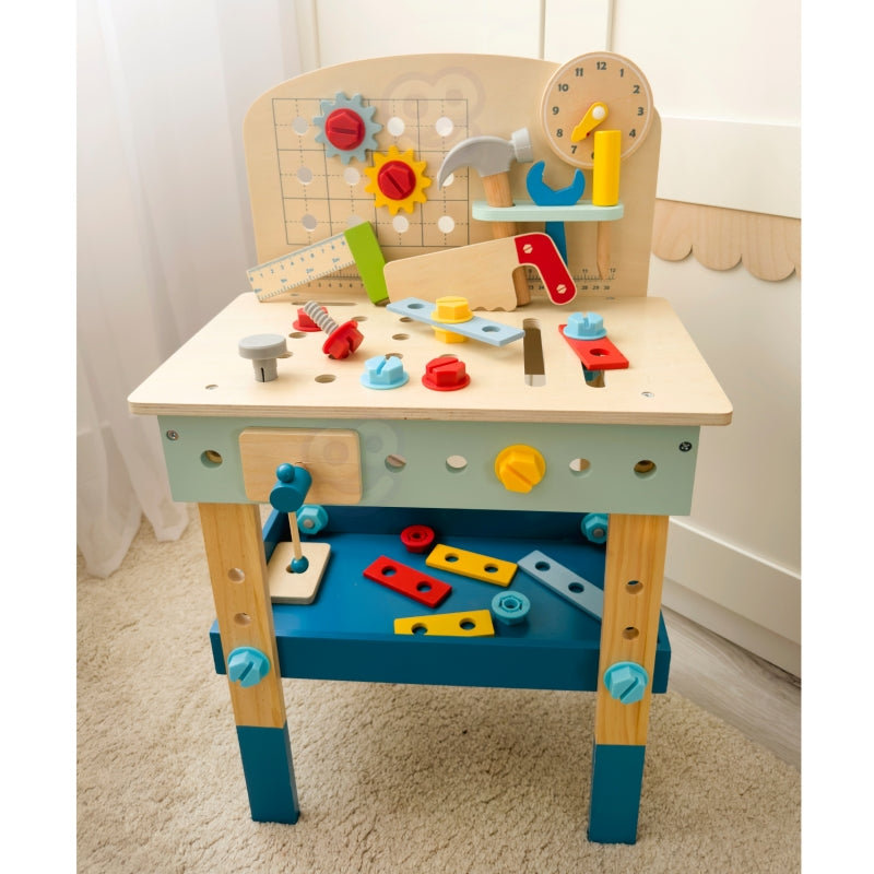 TOOKY TOY Houten DIY Tafel Gereedschap Werkbank
