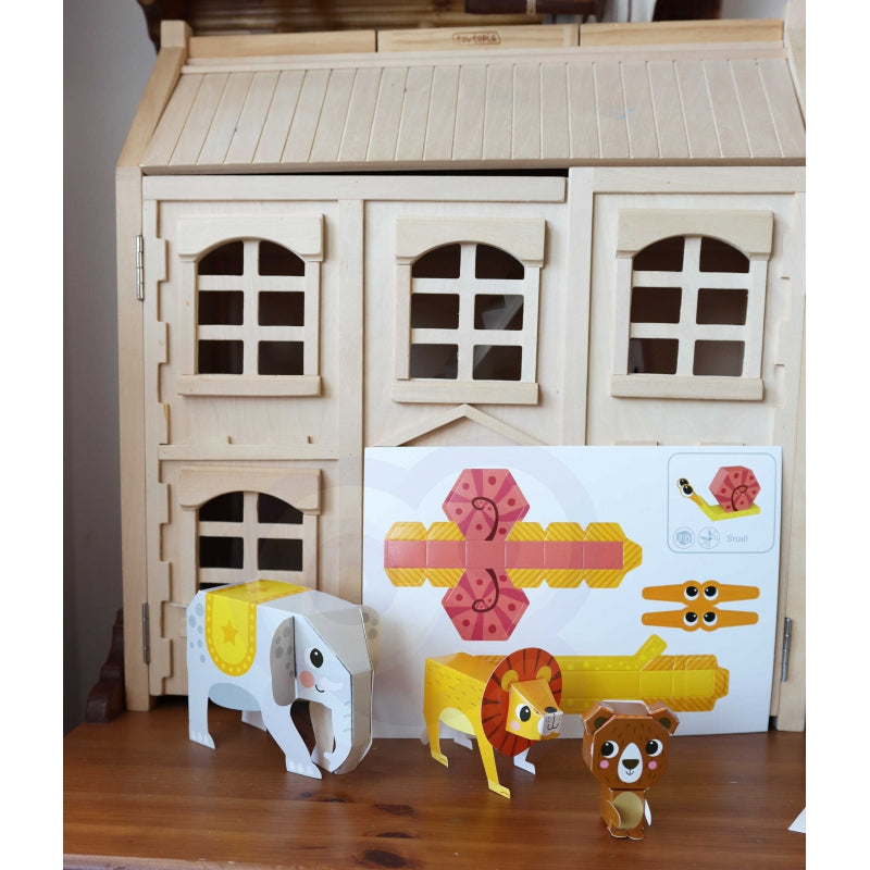 WOOPIE ART&FUN Origami set - Knutsel 3D dieren - 10 Dieren