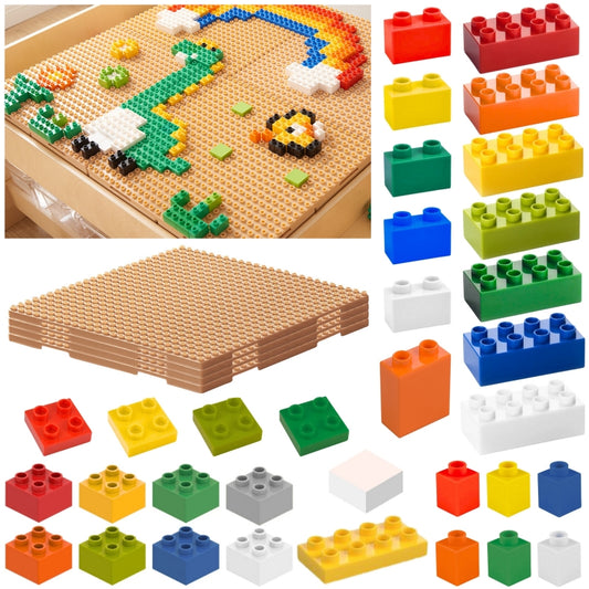 MASTERKIDZ Bouwstenenset 563 stuks met 4 Bouwpanelen
