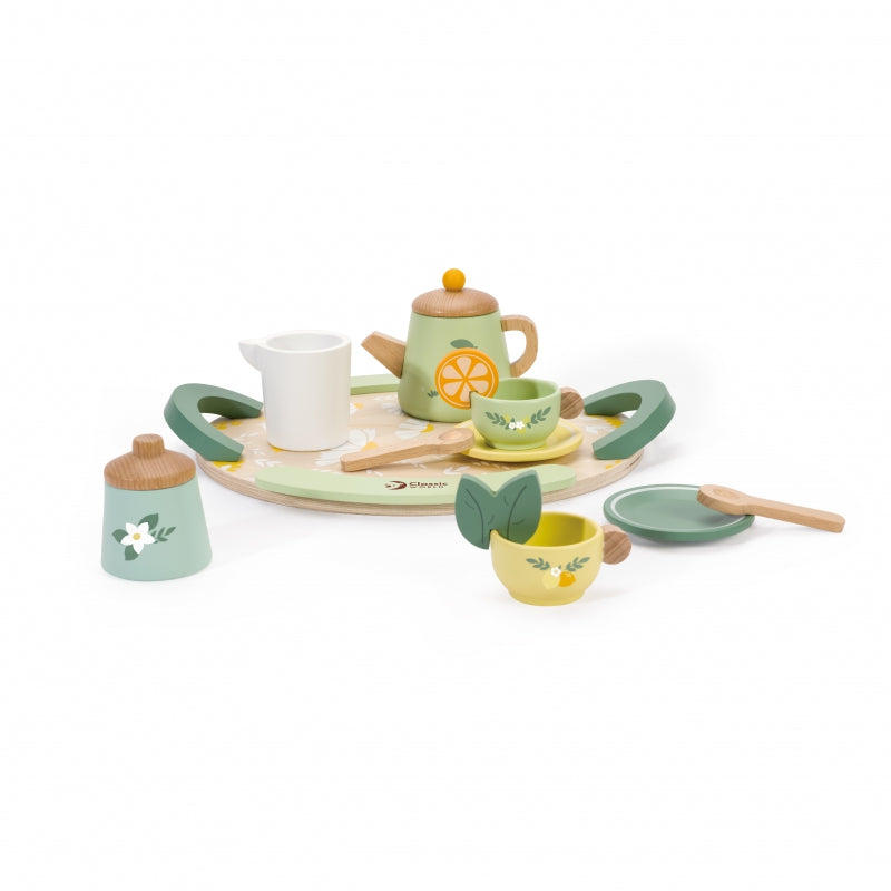 CLASSIC WORLD Houten Speelgoed Theeservies 14-delig