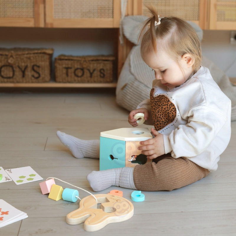 CLASSIC WORLD Pastel Baby Set Box - Eerste Speelgoed voor Leren van 12 tot 18 maanden