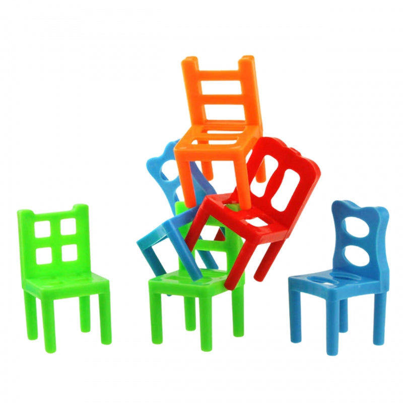 WOOPIE Behendigheidsspel Balancerende Stoelen Stapelspel 3+