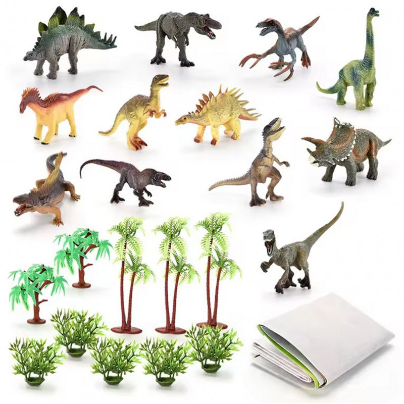 WOOPIE Speelgoed Dinosaurussen Figuren inclusief Speelmat en Accessoires 23 stuks