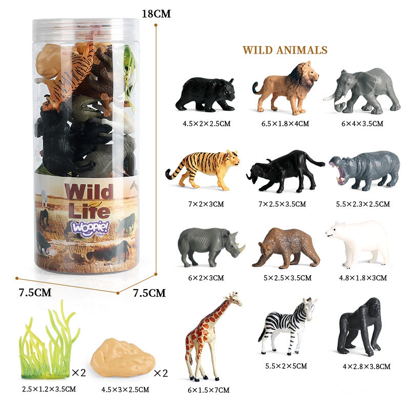 WOOPIE  Wilde Dierenfiguren Set 16 stuks
