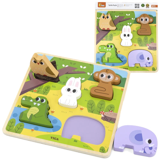 VIGA Houten Dieren Puzzel