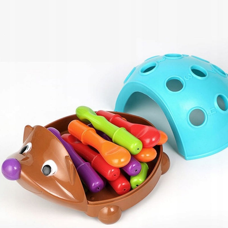 WOOPIE 4-in-1 Handvaardigheidsspel Egel – Leren van Getallen en Kleuren - Montessori Speelgoed