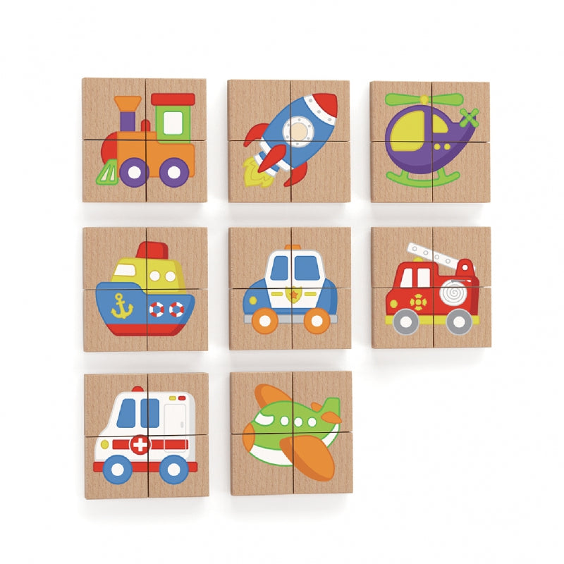 Viga Houten magnetische voertuigen puzzel