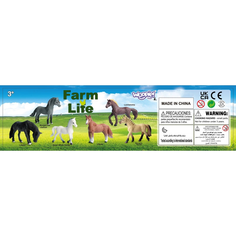 WOOPIE Speelgoed Paardenfiguurtjes set van 16 stuks