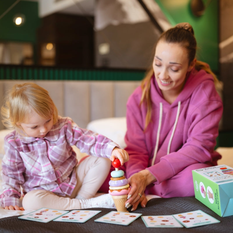 WOOPIE GREEN Houten ijsje Puzzel 12 stuks - Montessori speelgoed
