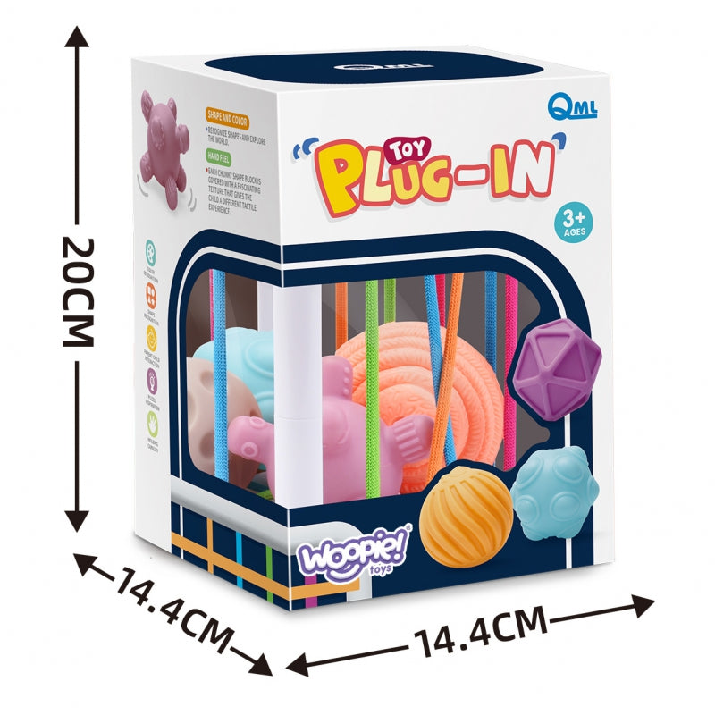 WOOPIE BABY Flexibele Sensorische sorteer Kubus - Verrassende Vormen - 5 stuks