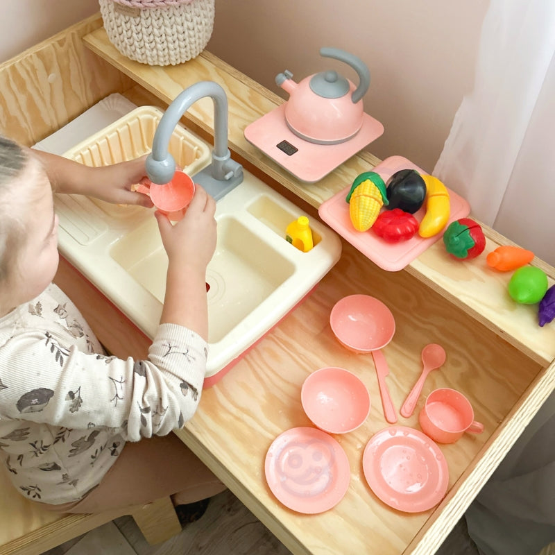 WOOPIE 2-in-1  speelgoed Gootsteen Keuken set met Kraan en Water