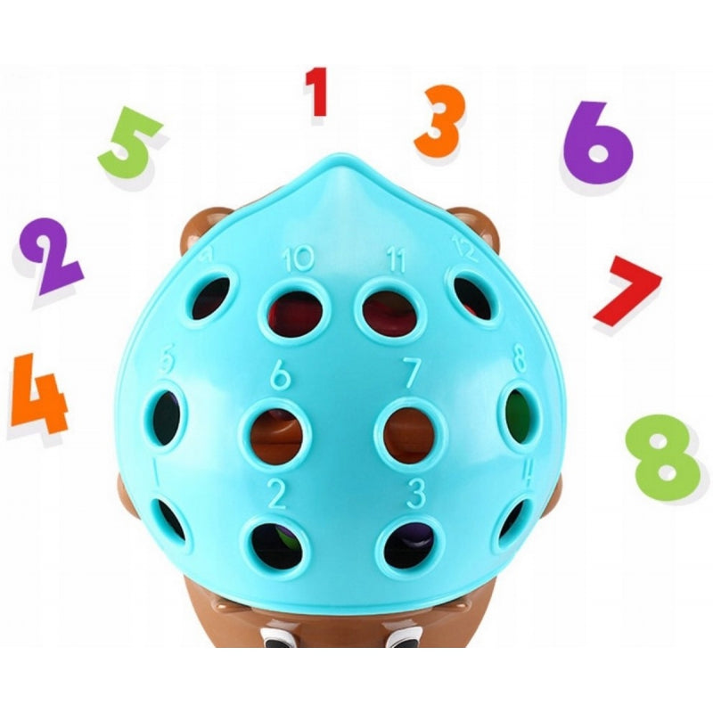 WOOPIE 4-in-1 Handvaardigheidsspel Egel – Leren van Getallen en Kleuren - Montessori Speelgoed