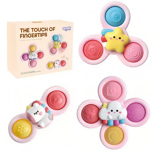 WOOPIE Fidget Spinner Pop-it  Kosmische, 3 Verwisselbare Stuks, Roze