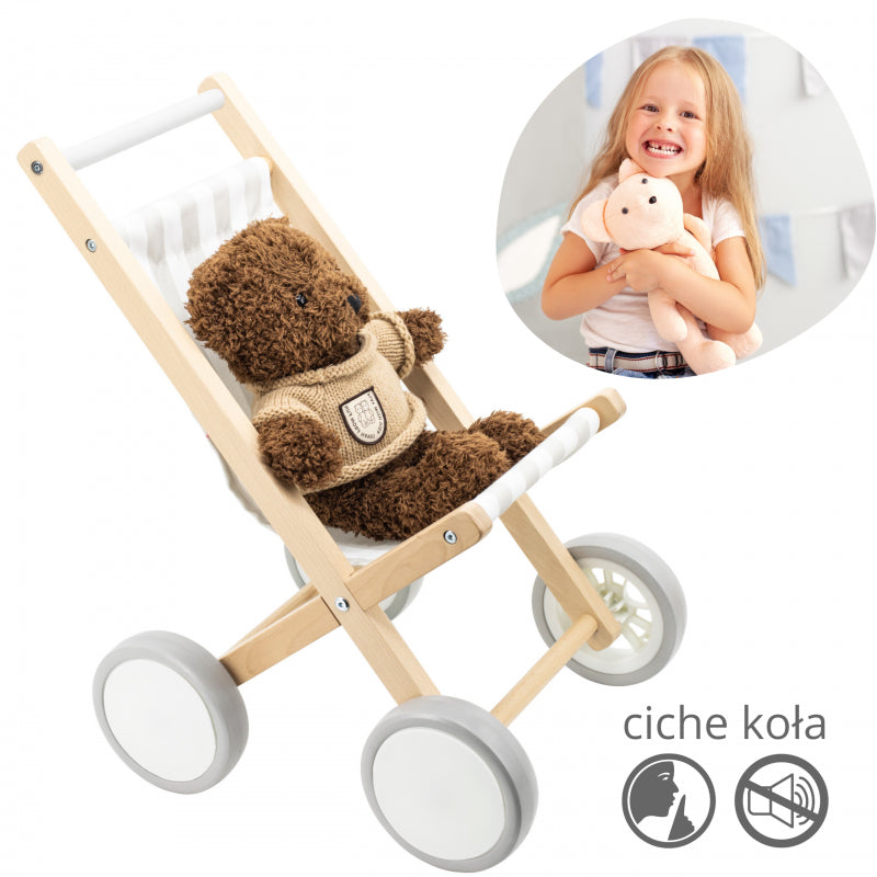 VIGA Houten Poppenwagen - Poppen tot 38CM