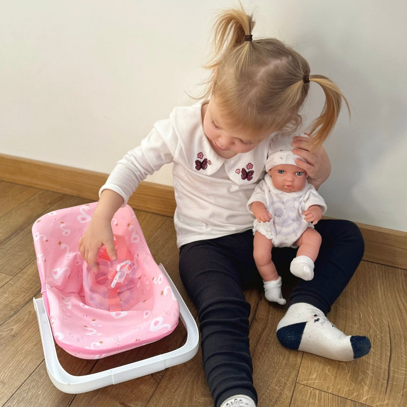 WOOPIE Baby pop set 30,5 cm + Roze Draagzak