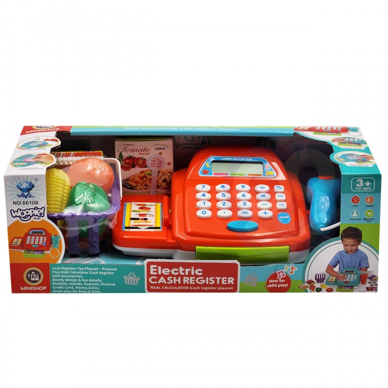 WOOPIE Speelgoed Kassa met Rekenmachine en Accessoires