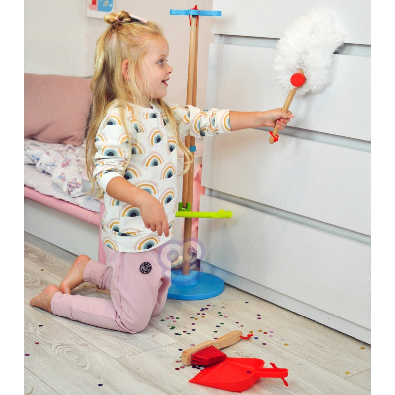 TOOKY TOY Houten Speelgoed Schoonmaak set - Opruimset voor Kinderen 6 stuks