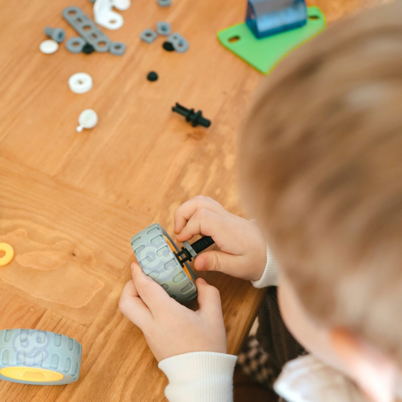 WOOPIE Bouwstenen Voertuigen set 163 stuks - STEM speelgoed