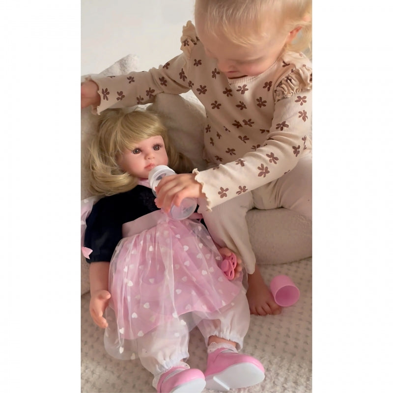 WOOPIE Vrouwelijk Realistische speelpop Pony Blond - Met Beweging & Geluid
