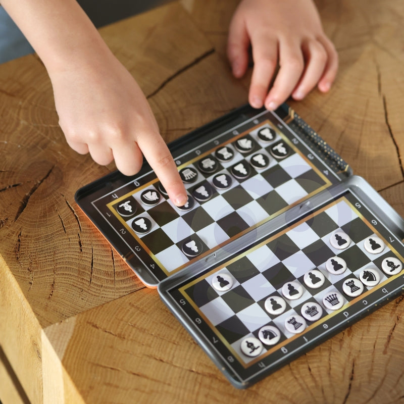 WOOPIE IQ Magnetisch Schaak- en Damspel 2-in-1 Reisbordspel