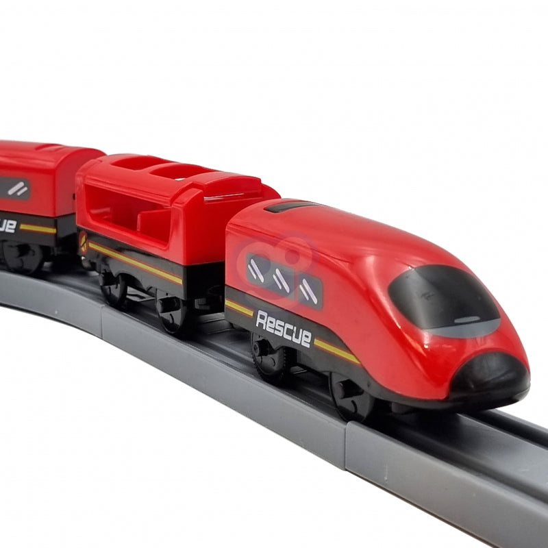 WOOPIE Elektronische speelgoed trein set 92 stuks - Met auto, treinbaan, Helikopter en meer