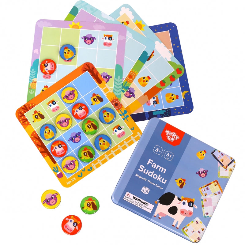 TOOKY TOY Boerderij Sudoku-spel voor kinderen
