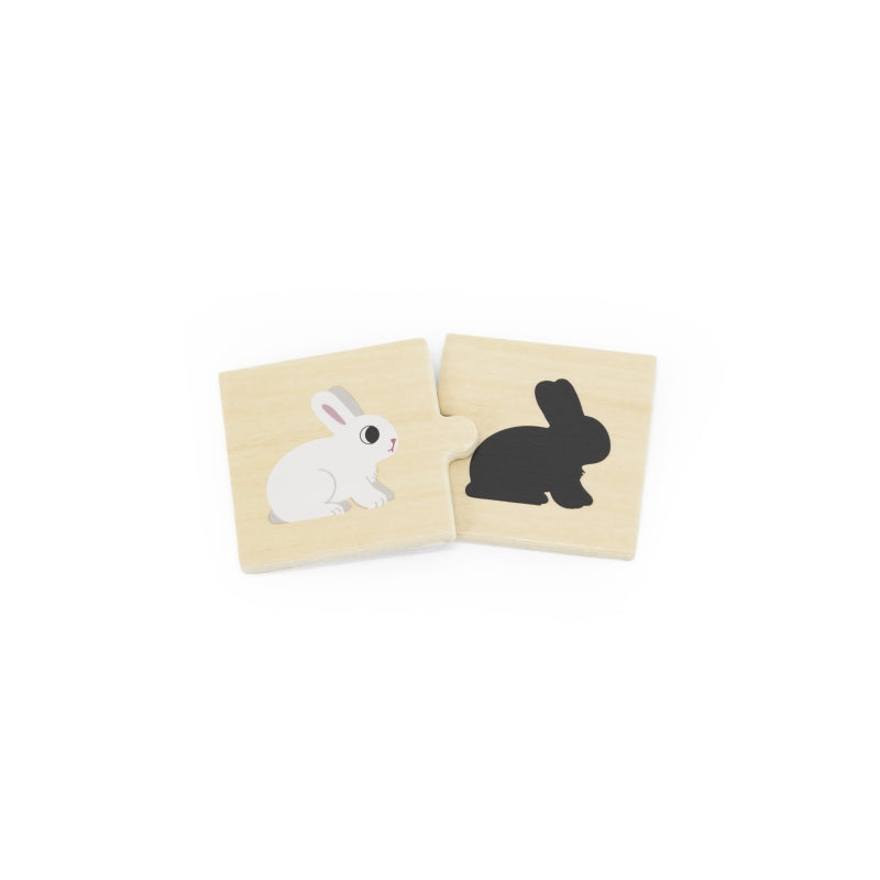 VIGA Houten Dieren Memorie Schaduwpuzzel
