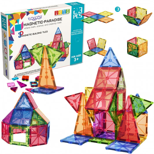 WOOPIE Magnetische Bouwblokken Montessori 3D, 28 stuks