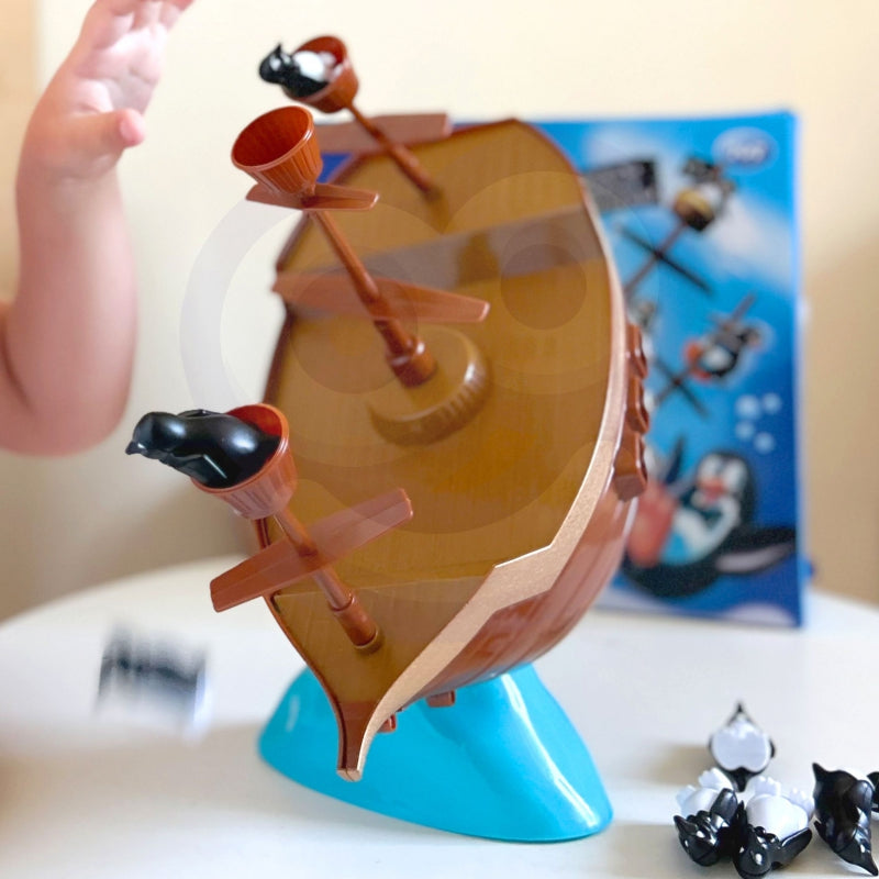 WOOPIE Piratenschip van Pinguïns spel - Balanceer de pinguïns op de Piratenschip