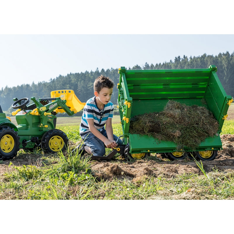 Rolly Toys rollyMulti Trailer -  Przyczepa Wywrotka Rolly Multi John Deere 3 osiowa