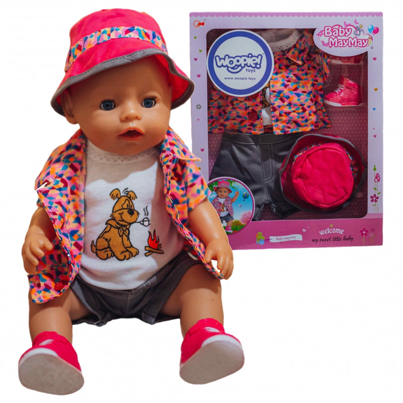 WOOPIE Kleurrijke Poppenkleding Hondenjasje Muts 43-46 cm