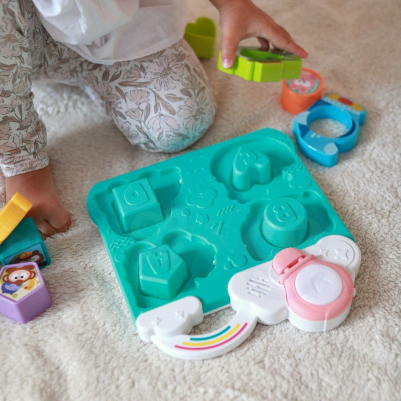 WOOPIE Interactieve Puzzel Match Voertuigen en Dieren voor Baby's en Peuters – Blauw