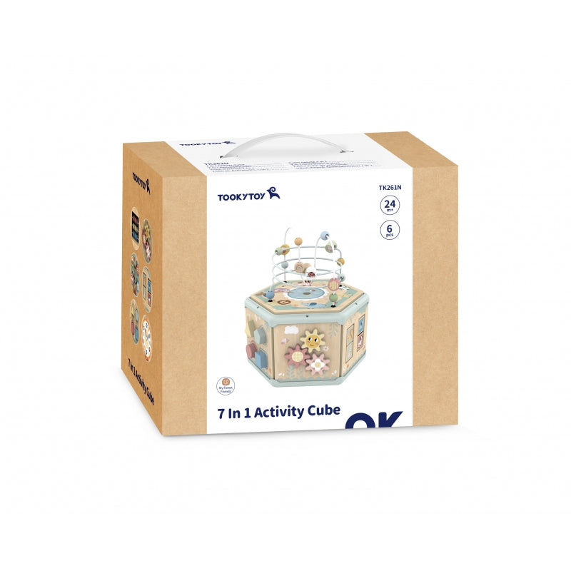 TOOKY TOY Interactieve houten zeshoekige Speelgoed doos