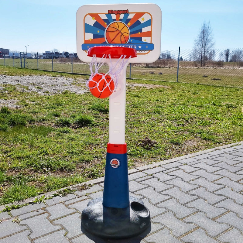 WOOPIE Speelgoed Basketbal Set, Verstelbaar van 99 tot 125 cm inclusief Bal en Pomp