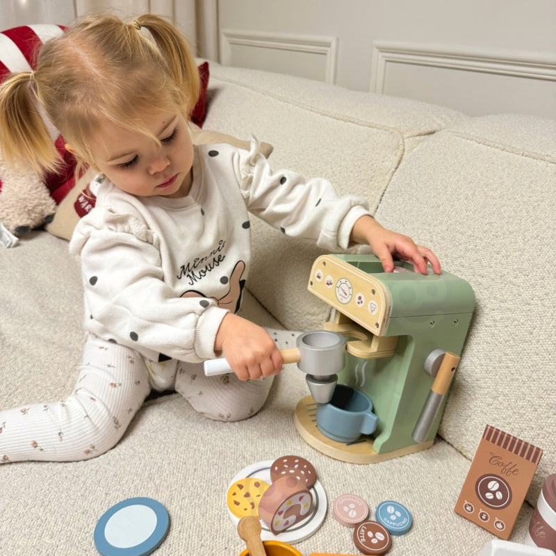 WOOPIE GREEN Houten Koffiezetapparaat  Barista 25 stuks - koffiebar