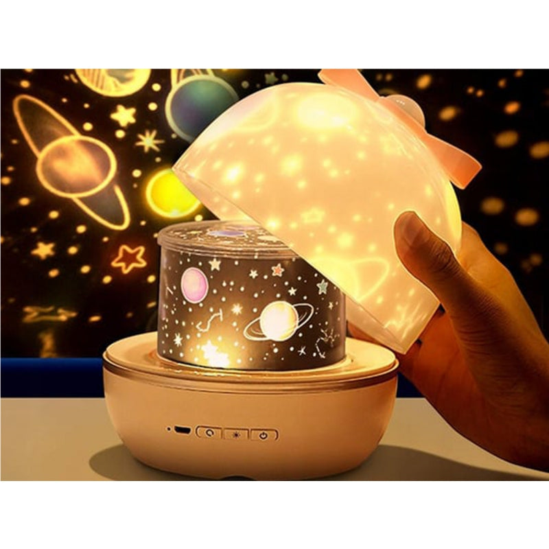 WOOPIE Sterrenprojector "Magische Dromen" voor kinderen, LED-projector met 6 standen