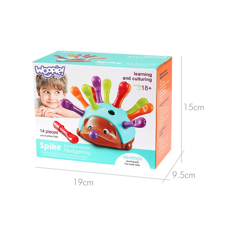 WOOPIE 4-in-1 Handvaardigheidsspel Egel – Leren van Getallen en Kleuren - Montessori Speelgoed