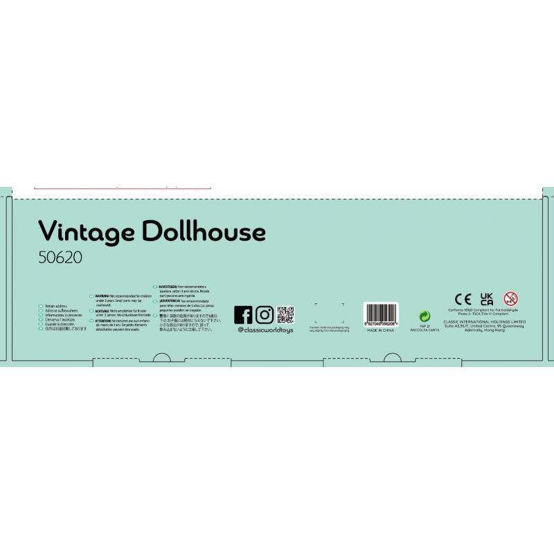 CLASSIC WORLD Houten Vintage Poppenhuis
